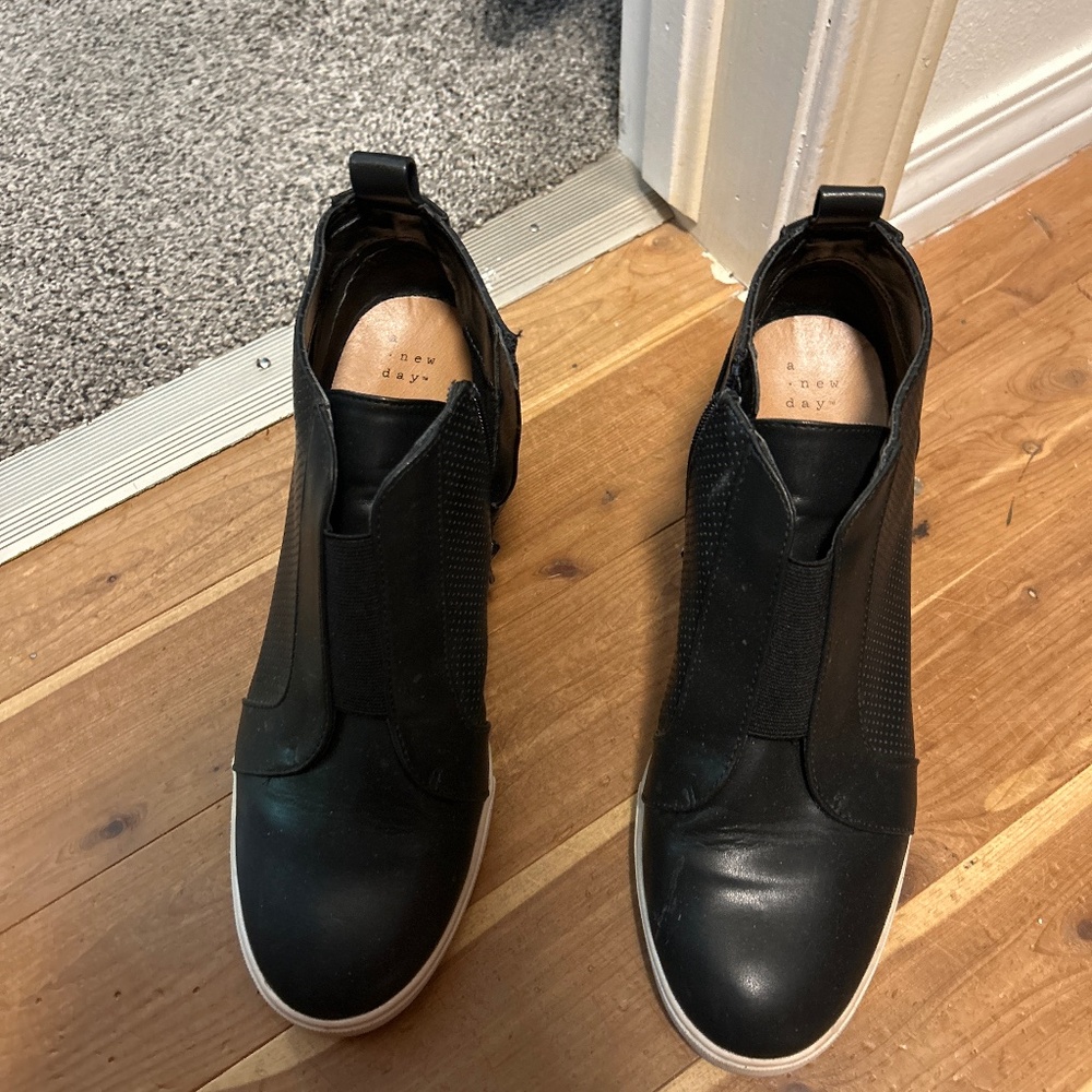 Black platform shoes